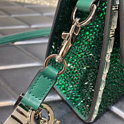 Valentino Vsling Mini Handbag with Sparkling Embroidery Green 19x13x9cm - 3