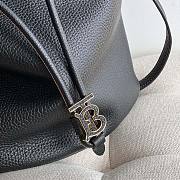 Burberry Grainy Leather Small TB Bucket Bag Black 26x26x16cm - 2