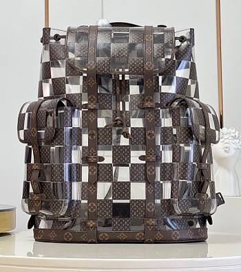 Louis Vuitton LV Christopher Backpack Canvas And PVC 38 x 44 x 21 cm