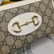 Gucci Horsebit 1955 Zip Around Wallet White 19x10x2.5cm - 2