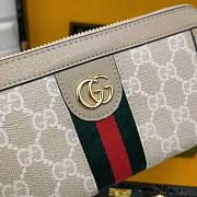 Gucci Ophidia GG Zip Around Wallet Beige 19x10x2.5cm - 2