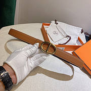 Hermes Brown Gold Belt 2.4cm - 6