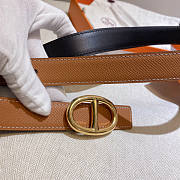 Hermes Brown Gold Belt 2.4cm - 2