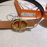 Hermes Brown Gold Belt 2.4cm - 3