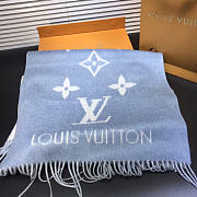 Louis Vuitton LV Reykjavik Scarf Blue 190x45cm - 2