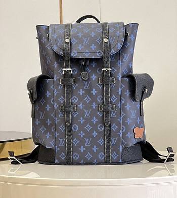 Louis Vuitton LV Christopher MM Blue 38 x 44 x 21 cm