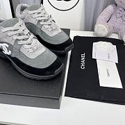 Chanel Low Top Trainer Grey and Black - 6