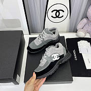 Chanel Low Top Trainer Grey and Black - 4