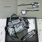 Balenciaga Neo Cagole XS Handbag in Black and White Graffiti 26x13x18cm - 1