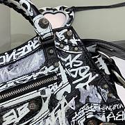 Balenciaga Neo Cagole XS Handbag in Black and White Graffiti 26x13x18cm - 2