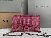 Balenciaga Hourglass Wallet On Chain In Pink 19x12x5cm - 1