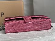 Balenciaga Hourglass Wallet On Chain In Pink 19x12x5cm - 4