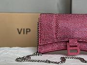 Balenciaga Hourglass Wallet On Chain In Pink 19x12x5cm - 5