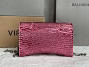 Balenciaga Hourglass Wallet On Chain In Pink 19x12x5cm - 2
