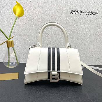 Balenciaga Adidas Hourglass Small Handbag in White and Black 23x10x24cm