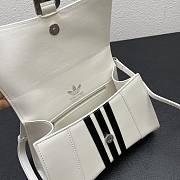 Balenciaga Adidas Hourglass Small Handbag in White and Black 23x10x24cm - 6