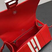 Balenciaga Adidas Hourglass Small Handbag in Red and White 23x10x24cm - 6