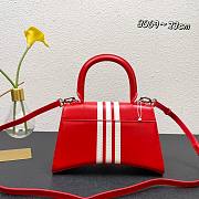 Balenciaga Adidas Hourglass Small Handbag in Red and White 23x10x24cm - 2