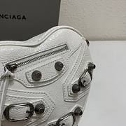 Balenciaga Mini Le Cagole Heart Leather Crossbody Bag White 16x5x13cm - 6