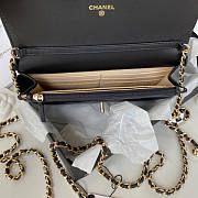Chanel Wallet On Chain Black Lambskin Gold 19x12x3.5cm - 5