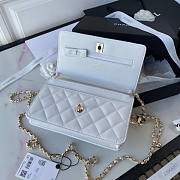 Chanel Wallet On Chain White Lambskin Gold 19x12x3.5cm - 6