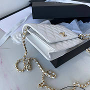 Chanel Wallet On Chain White Lambskin Gold 19x12x3.5cm - 5