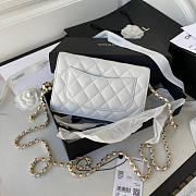 Chanel Wallet On Chain White Lambskin Gold 19x12x3.5cm - 4