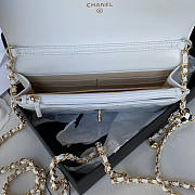 Chanel Wallet On Chain White Lambskin Gold 19x12x3.5cm - 3