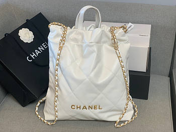 Chanel Large Backpack 22 White 51x40x9cm