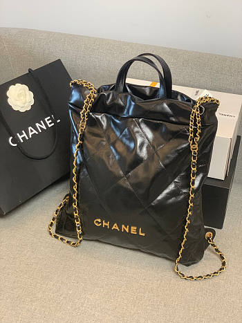 Chanel Large Backpack 22 Black 51x40x9cm