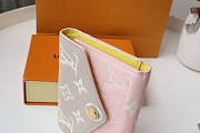 Louis Vuitton LV Victorine Wallet Pink And Yellow 12x9.5x1.5cm - 5