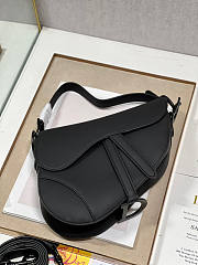 Dior Saddle Bag With Strap Black 25.5x20x.6.5cm - 4