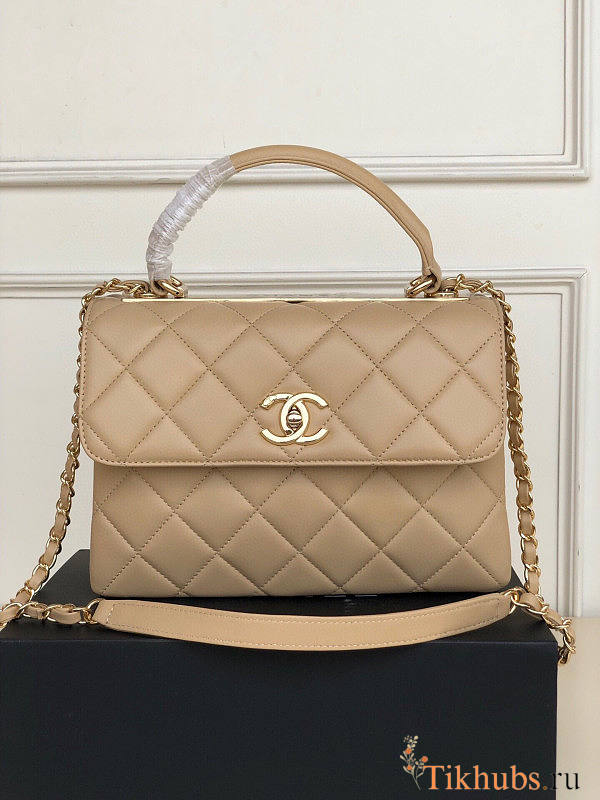 Chanel Trendy Bag Beige Gold 25x15x17cm - 1