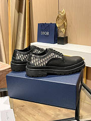 Dior Explorer Derby Shoe Beige And Black Smooth Calfskin - 4