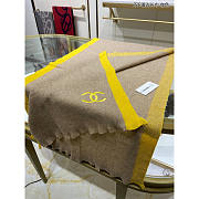 Chanel Shawl Double-Sided Large Square Scarf in Beige 43x195cm - 5