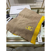 Chanel Shawl Double-Sided Large Square Scarf in Beige 43x195cm - 4