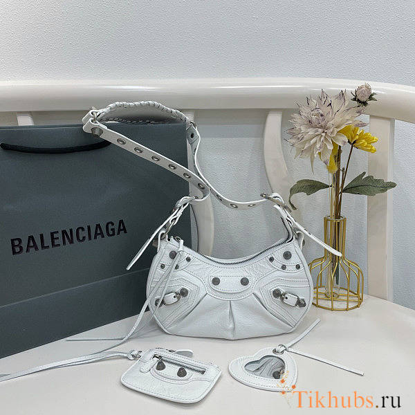 Balenciaga Women's Le Cagole Xs Shoulder Bag White 26x16x7cm - 1