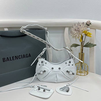 Balenciaga Women's Le Cagole Xs Shoulder Bag White 26x16x7cm