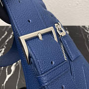 Prada Cross Leather Bag Blue 32x6.5x17cm - 5