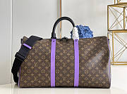 Louis Vuitton LV Keepall Bandouliere 50 Monogram Purple 50x29x23cm - 1