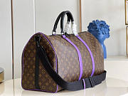 Louis Vuitton LV Keepall Bandouliere 50 Monogram Purple 50x29x23cm - 6