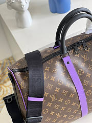 Louis Vuitton LV Keepall Bandouliere 50 Monogram Purple 50x29x23cm - 4