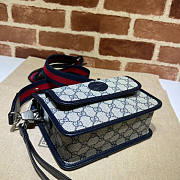 Gucci Messenger Bag With Interlocking G Blue 21x16.5x8cm - 4