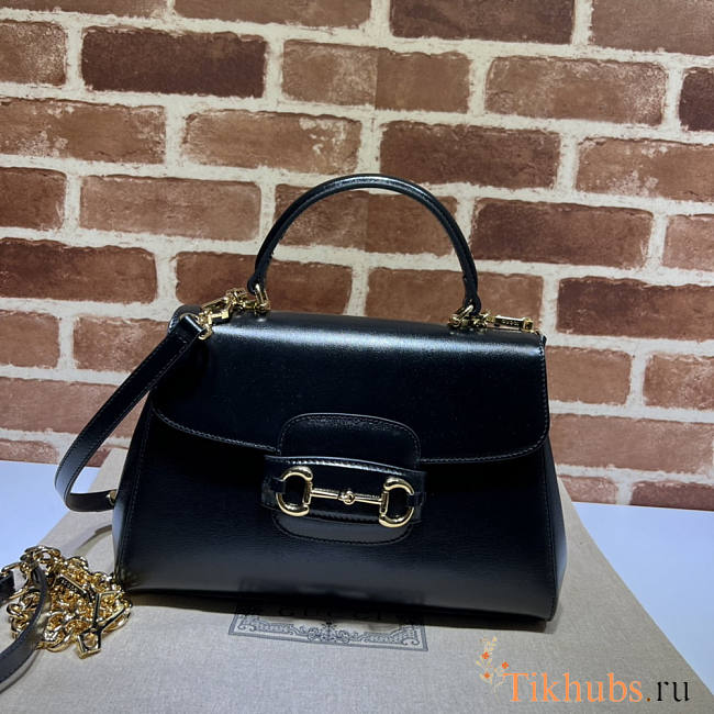 Gucci Horsebit 1955 Medium Bag Black 29x20x13cm - 1