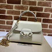 Gucci Horsebit 1955 Medium Bag White 29x20x13cm - 1