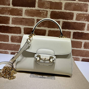 Gucci Horsebit 1955 Medium Bag White 29x20x13cm