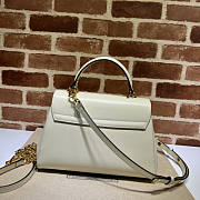 Gucci Horsebit 1955 Medium Bag White 29x20x13cm - 6