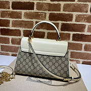 Gucci Horsebit 1955 Medium Bag White And Beige 29x20x13cm - 3