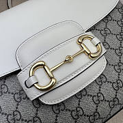 Gucci Horsebit 1955 Medium Bag White And Beige 29x20x13cm - 2