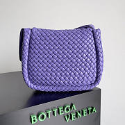 Bottega Veneta Cobble Shoulder Purple Bag 27x20x9cm - 4